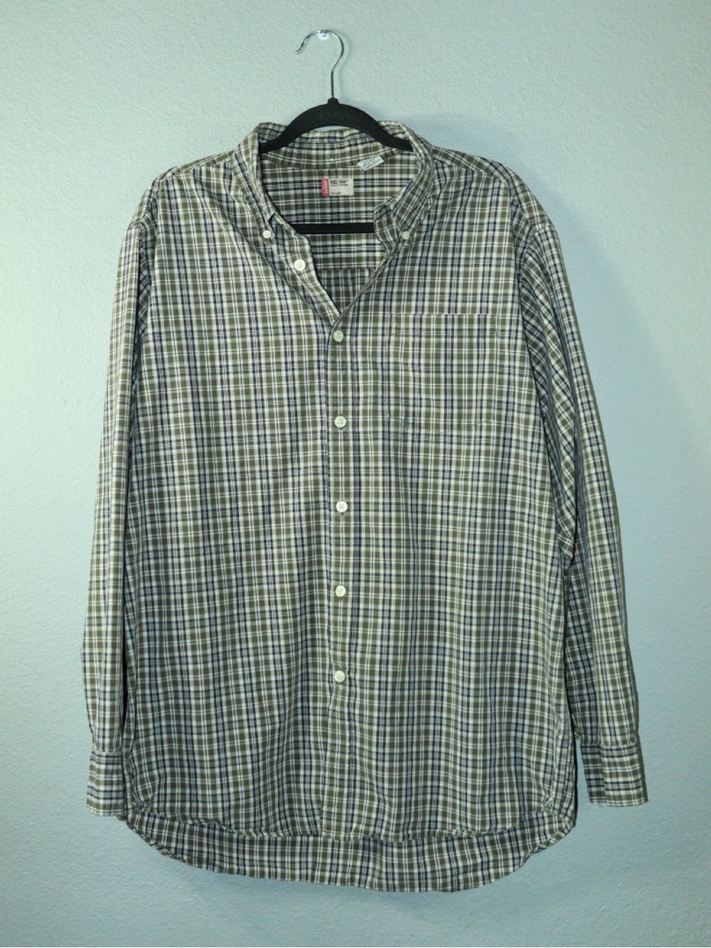 Levi’s Red Tab Men’s L Plaid Button Up Shirt 100% Cotton Vintage Style
